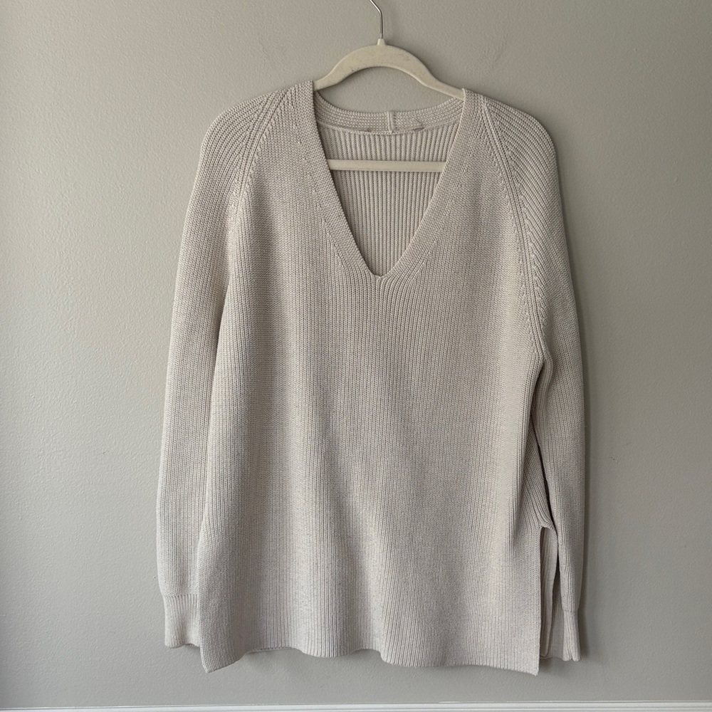 Athleta Switchback Pullover Sweater Offwhite 45% … - image 3
